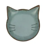 schaaltje kat turquoise